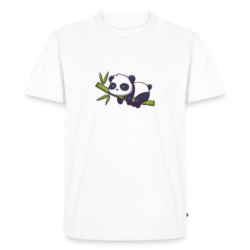 Panda - Men's Premium Organic T-Shirt - white - Front - Nico (187cm)