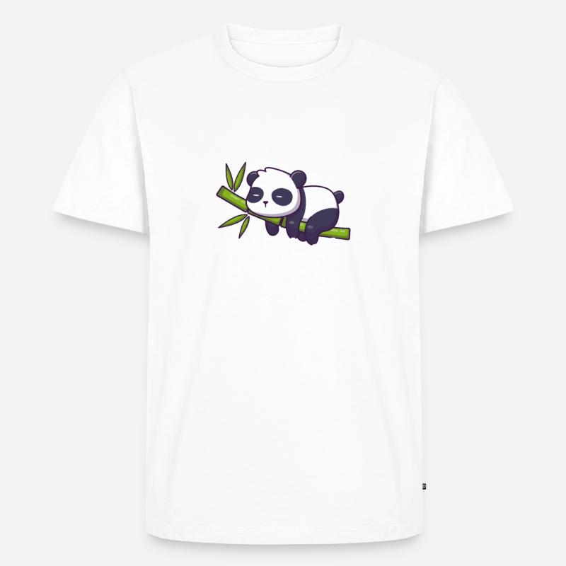 Panda - Männer Premium Bio T-Shirt - Weiß