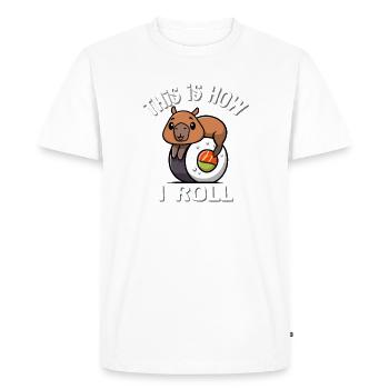 Capybara - Men's Premium Organic T-Shirt - white - Front - Nico (187cm)