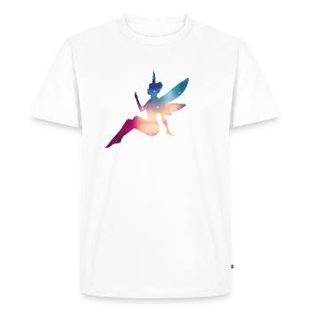 Elfe fée arc en ciel créature mythique coloré magie - T-shirt Premium bio Homme - blanc - Devant - Nico (187cm)