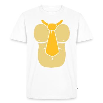 Ape Body - Men's Premium Organic T-Shirt - white - Front - Nico (187cm)