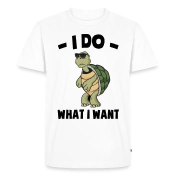 Tortoises - Men's Premium Organic T-Shirt - white - Front - Nico (187cm)