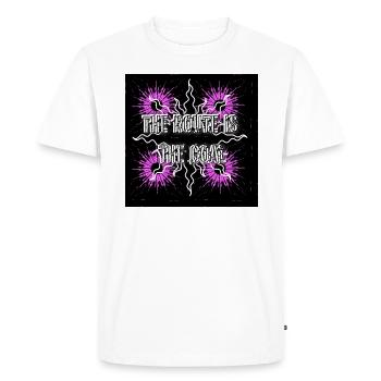 L’itinéraire est l’objectif - Image - 2023 - T-shirt Premium bio Homme - blanc - Devant - Nico (187cm)