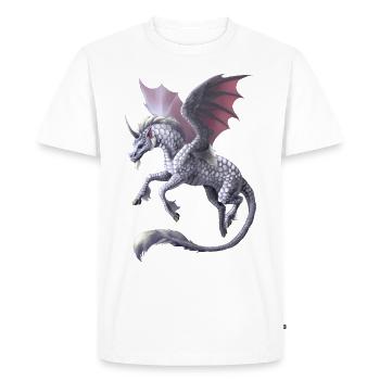 unicorn dragon - Men's Premium Organic T-Shirt - white - Front - Nico (187cm)