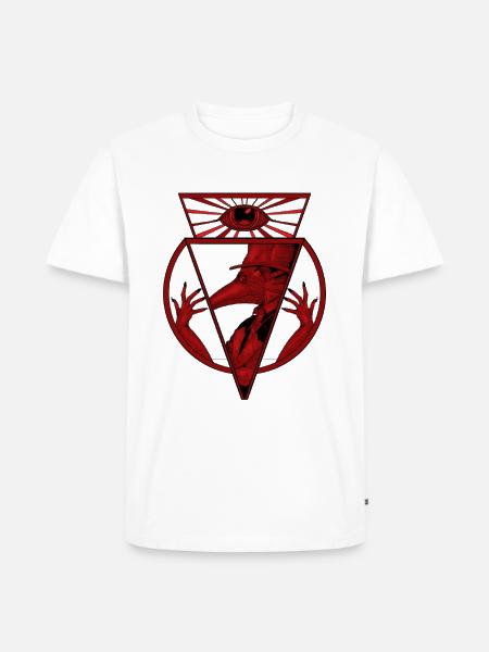 Die Pest rot - Männer Premium Bio T-Shirt - Weiß