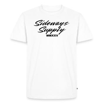 Approvisionnement latéral - T-shirt Premium bio Homme - blanc - Devant - Nico (187cm)