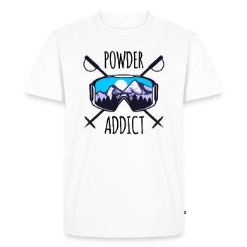 Ski - T-shirt Premium bio Homme - blanc - Devant - Nico (187cm)