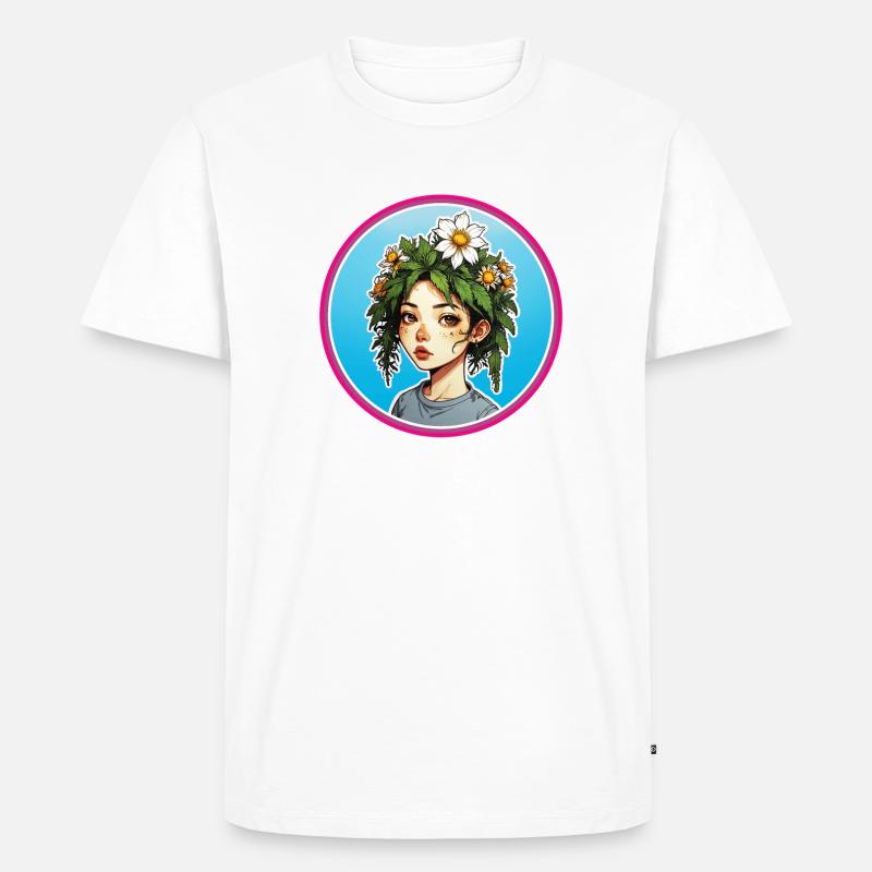 Flower Gril Posse - Männer Premium Bio T-Shirt - Weiß