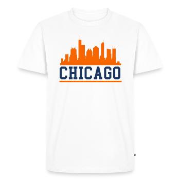 Chicago Illinois Skyline - Men's Premium Organic T-Shirt - white - Front - Nico (187cm)