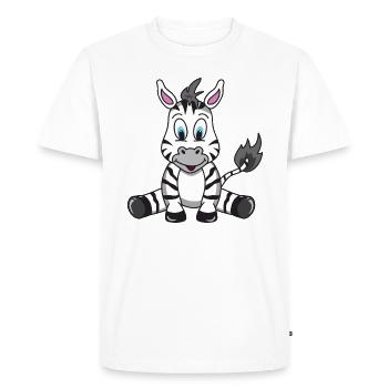 zèbre - T-shirt Premium bio Homme - blanc - Devant - Nico (187cm)