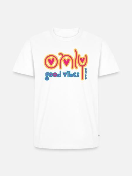 onlygoodvibes - Männer Premium Bio T-Shirt - Weiß