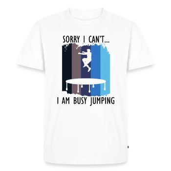 Trampoline de saut Trampoliniste - T-shirt Premium bio Homme - blanc - Devant - Nico (187cm)