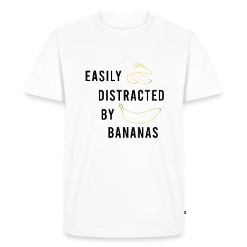 Des fruits sains distraits par les bananes - T-shirt Premium bio Homme - blanc - Devant - Nico (187cm)