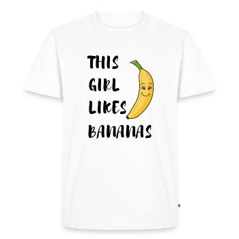 Fruit Lover Healthy Bananas Exotic Fruits - Men's Premium Organic T-Shirt - white - Front - Nico (187cm)
