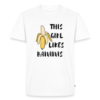 Amoureux des fruits tropicaux drôle disant mignon - T-shirt Premium bio Homme - blanc - Devant - Nico (187cm)