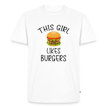 Hamburger Chef Délicieux hamburger Manger - T-shirt Premium bio Homme - blanc - Devant - Nico (187cm)