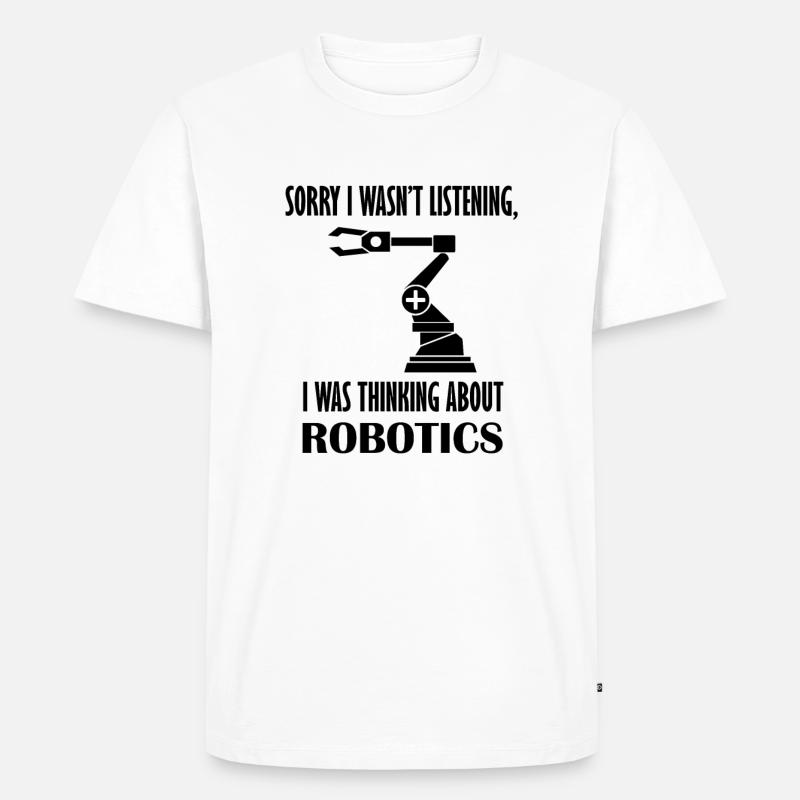 Robotic Engineer Mechanic Robots - Men's Premium Organic T-Shirt - white