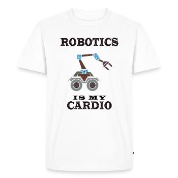 Un dicton ironique : la robotique comme ingénierie - T-shirt Premium bio Homme - blanc - Devant - Nico (187cm)