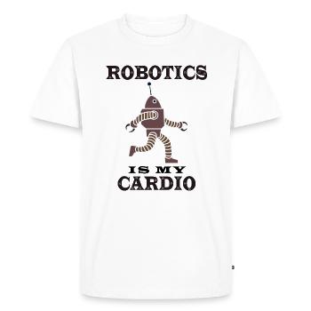 Ingénieur mécanicien Robots Ingénierie robotique - T-shirt Premium bio Homme - blanc - Devant - Nico (187cm)