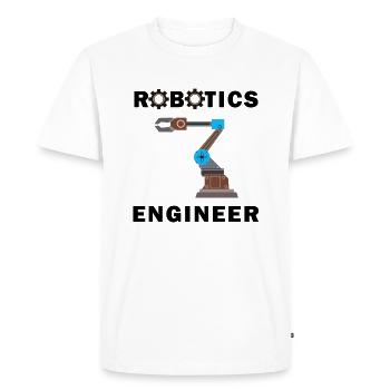 Robotic Engineering Mechanic Engineer Electronic - Men's Premium Organic T-Shirt - white - Front - Nico (187cm)