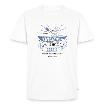 Faire du kayak en tant que canoë cardio, sports - T-shirt Premium bio Homme - blanc - Devant - Nico (187cm)