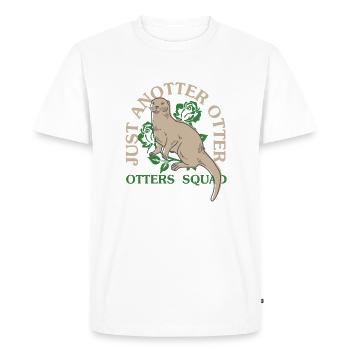 Une loutre, une forêt, une faune, une faune, une - T-shirt Premium bio Homme - blanc - Devant - Nico (187cm)