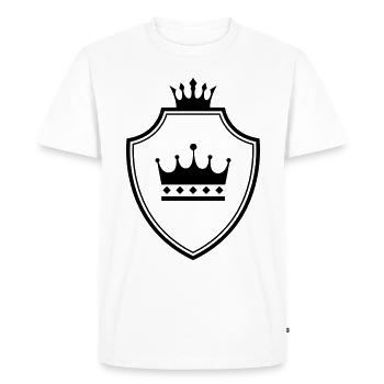 Armoiries de la couronne - T-shirt Premium bio Homme - blanc - Devant - Nico (187cm)