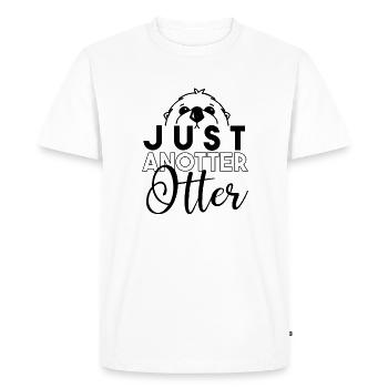 Anotter Otter Ironic Forest River Sea Otters - Men's Premium Organic T-Shirt - white - Front - Nico (187cm)