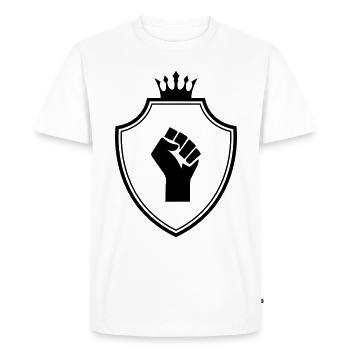 Armoiries de la main - T-shirt Premium bio Homme - blanc - Devant - Nico (187cm)