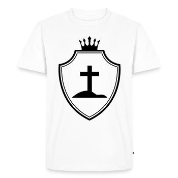 Armoiries croisées - T-shirt Premium bio Homme - blanc - Devant - Nico (187cm)