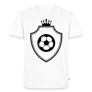 Football crest - Men's Premium Organic T-Shirt - white - Front - Nico (187cm)