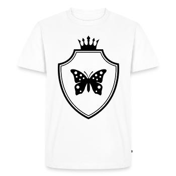 Symbole des armoiries des papillons - T-shirt Premium bio Homme - blanc - Devant - Nico (187cm)