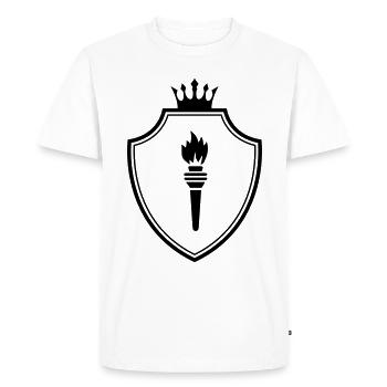 Armoiries de la flamme - T-shirt Premium bio Homme - blanc - Devant - Nico (187cm)