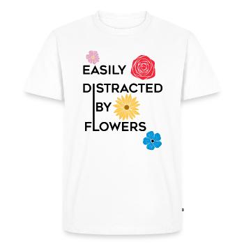 Distracted by Flowers Professional Florist - Men's Premium Organic T-Shirt - white - Front - Nico (187cm)