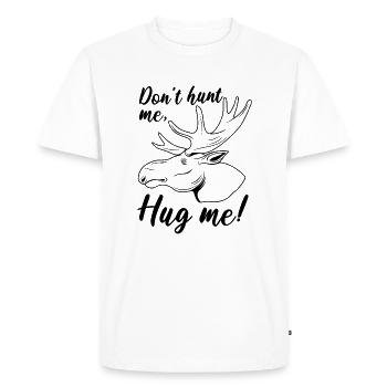 Wapiti Faune Forêt Animal Nature Nature Nature - T-shirt Premium bio Homme - blanc - Devant - Nico (187cm)