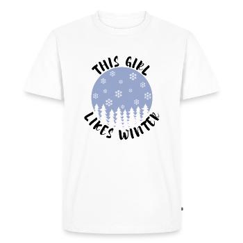Journées d'hiver agréables, randonnée, nature, - T-shirt Premium bio Homme - blanc - Devant - Nico (187cm)