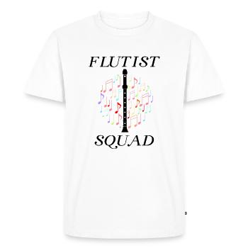 Flûtiste Joueur de flûte professionnel Musicien - T-shirt Premium bio Homme - blanc - Devant - Nico (187cm)