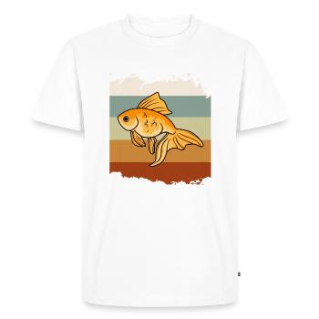 Cute Goldfish Aquarium Artsy Fish - Men's Premium Organic T-Shirt - white - Front - Nico (187cm)