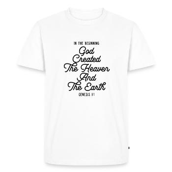 Faith Bible Study Evolution Christianity God - Men's Premium Organic T-Shirt - white - Front - Nico (187cm)