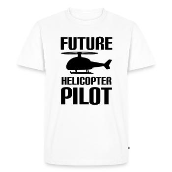 Future Helicopter Pilot Family Kids Pilots - Men's Premium Organic T-Shirt - white - Front - Nico (187cm)