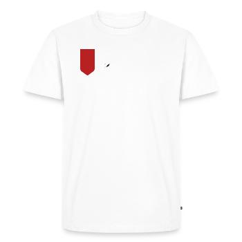 Bannière rouge et serpent blanc - T-shirt Premium bio Homme - blanc - Devant - Nico (187cm)