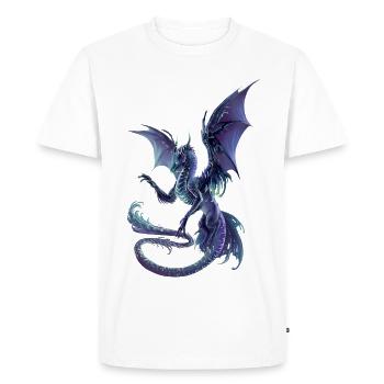 Dunkelblauer Drache - Men's Premium Organic T-Shirt - white - Front - Nico (187cm)