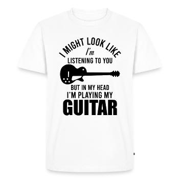 guitarist - Men's Premium Organic T-Shirt - white - Front - Nico (187cm)