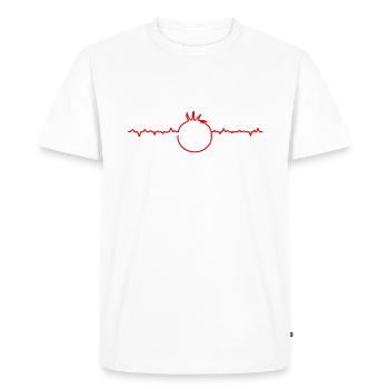 tomato - Men's Premium Organic T-Shirt - white - Front - Nico (187cm)