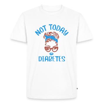 Diabète - T-shirt Premium bio Homme - blanc - Devant - Nico (187cm)