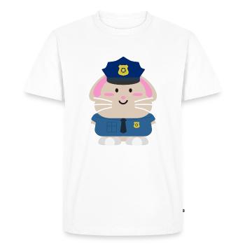 Police du lapin - T-shirt Premium bio Homme - blanc - Devant - Nico (187cm)