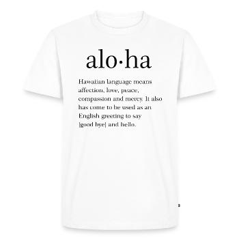Aloha - T-shirt Premium bio Homme - blanc - Devant - Nico (187cm)