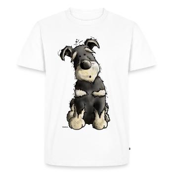 Schnauzer - T-shirt Premium bio Homme - blanc - Devant - Nico (187cm)