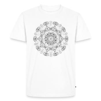 Mandala du Japon à colorier - T-shirt Premium bio Homme - blanc - Devant - Nico (187cm)