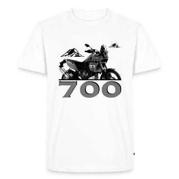 Aventure T7 - T-shirt Premium bio Homme - blanc - Devant - Nico (187cm)